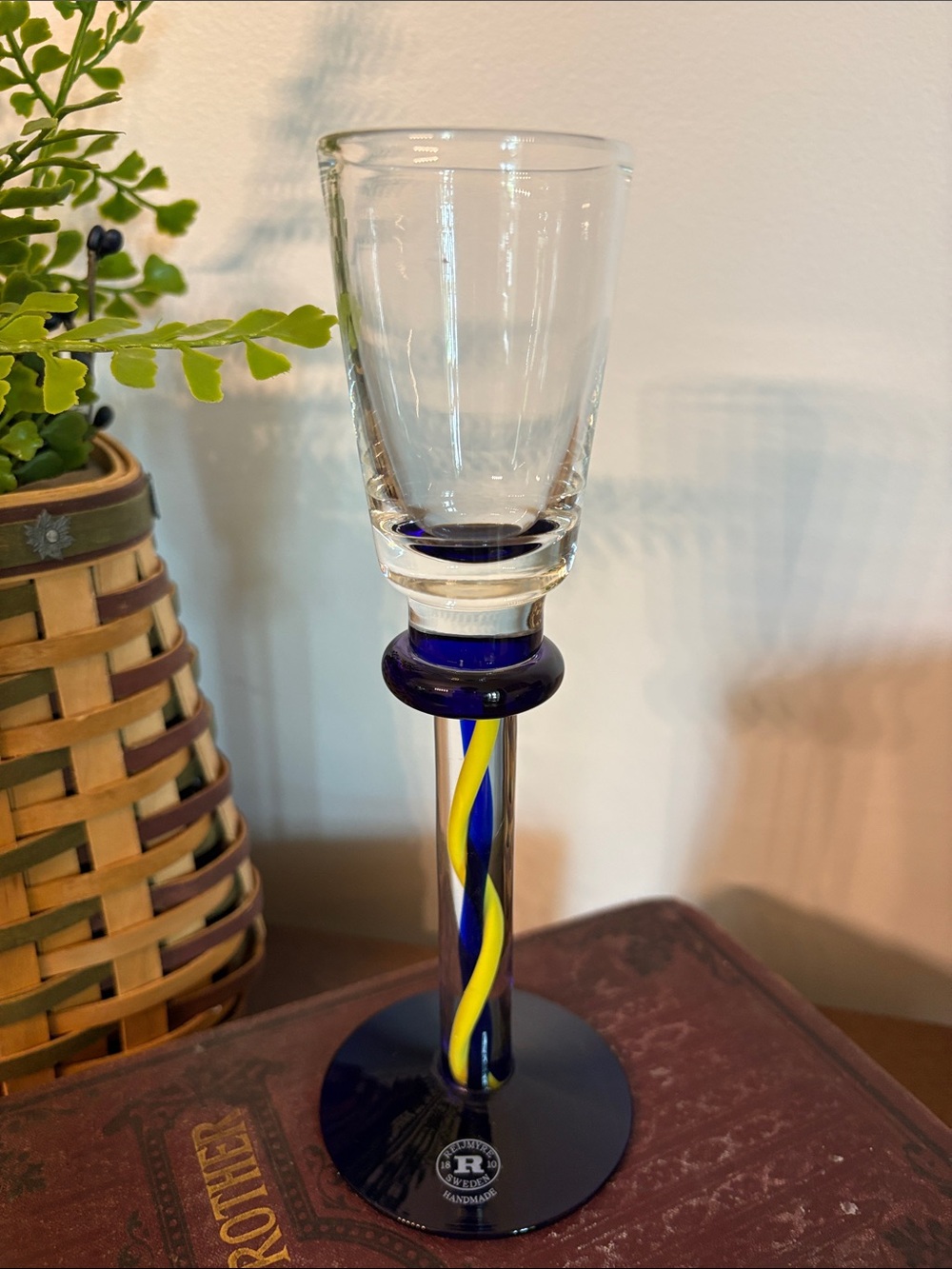 Hand blown and signed shot glass/snaps.
